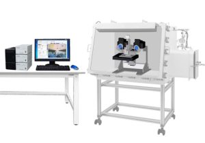 Precision micro-sampling of microscopic particles inside an inert glove box